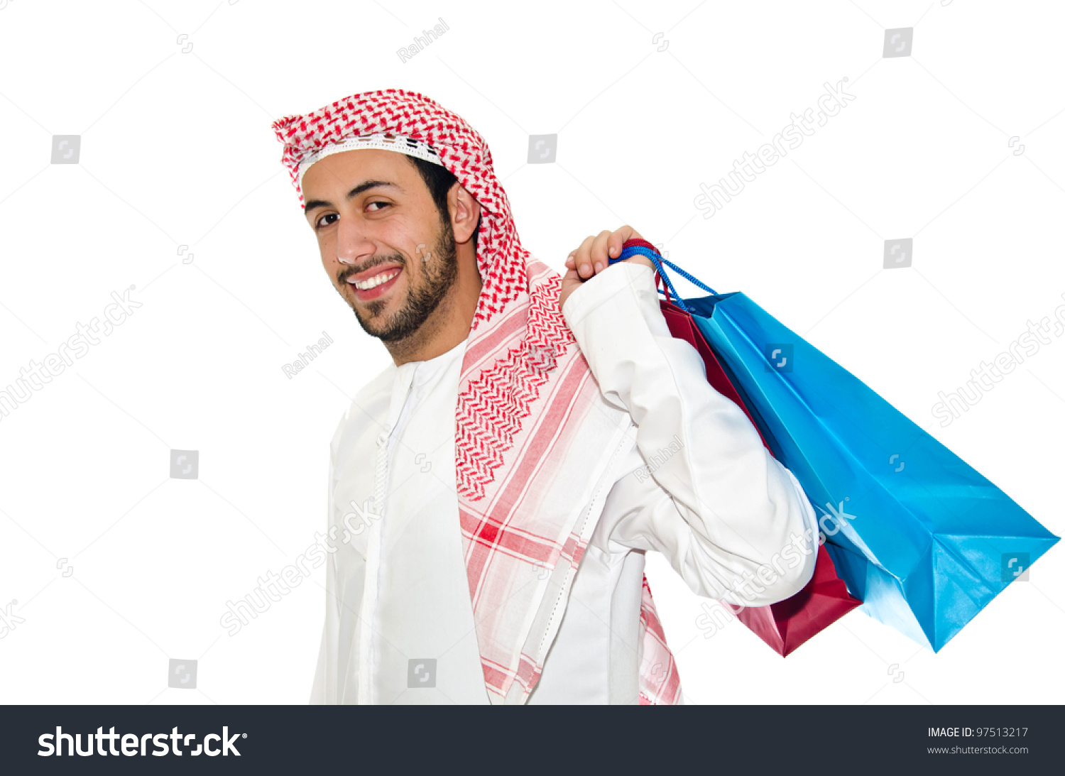 Arab Man Shopping Stock Photo 97513217 : Shutterstock
