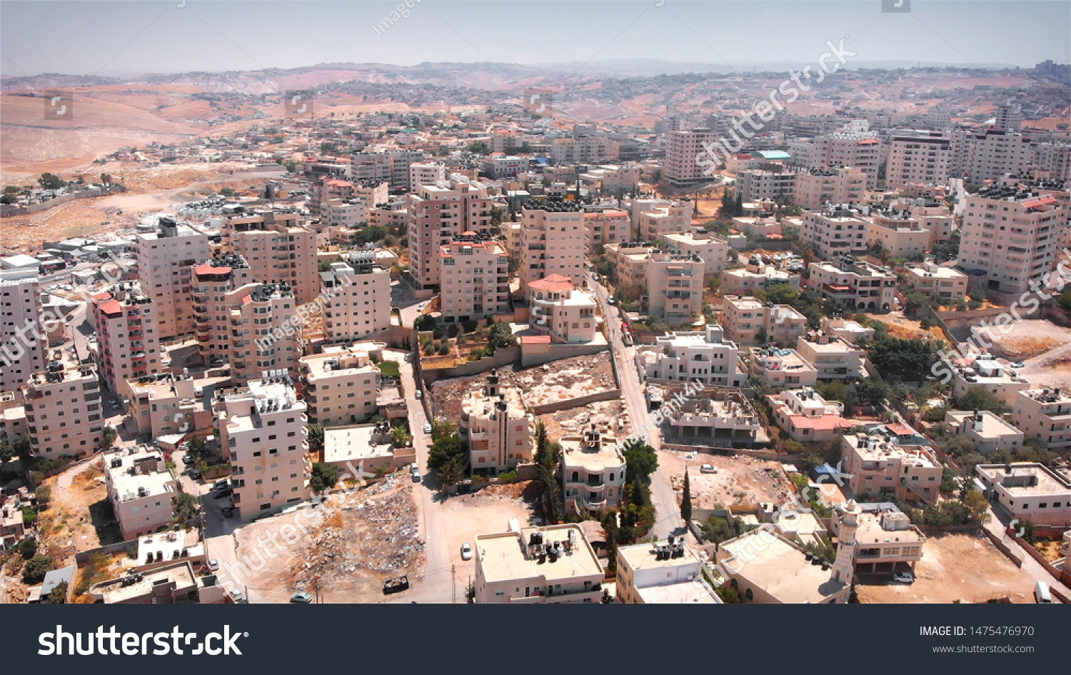 Arab Town Buildings Aerial View Drone Stock Photo Edit Now 1475476970