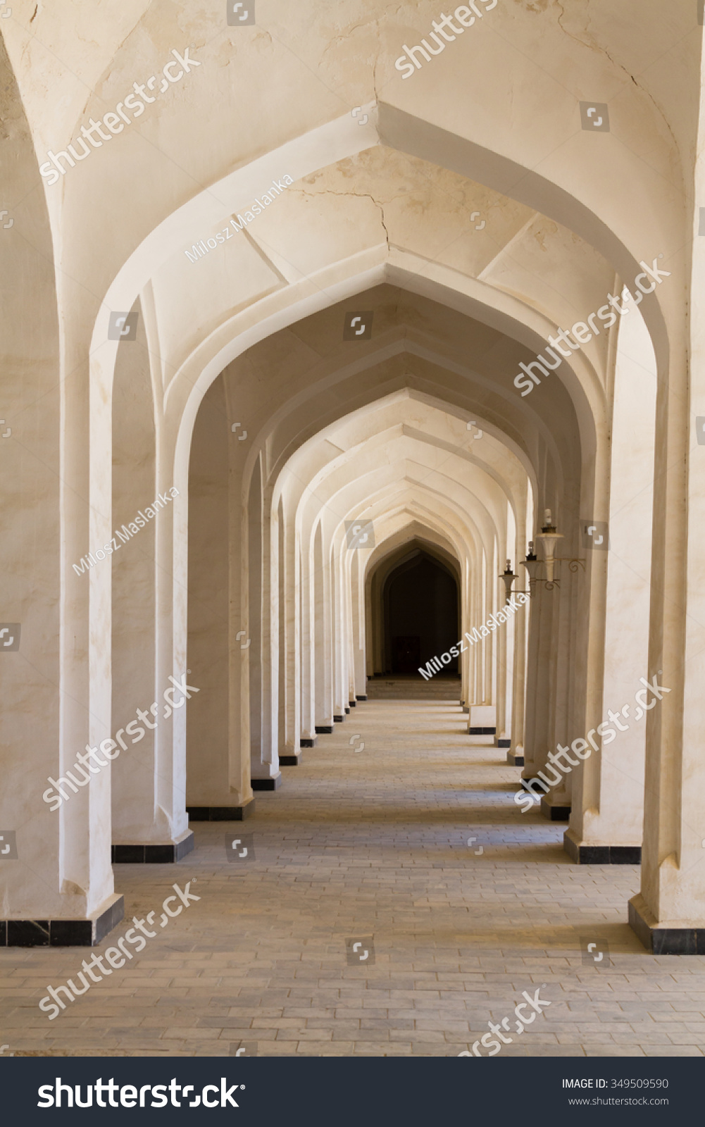 Arabian Arches Kolon Mosque Bukhara Uzbekistan Stock Photo (Edit Now ...