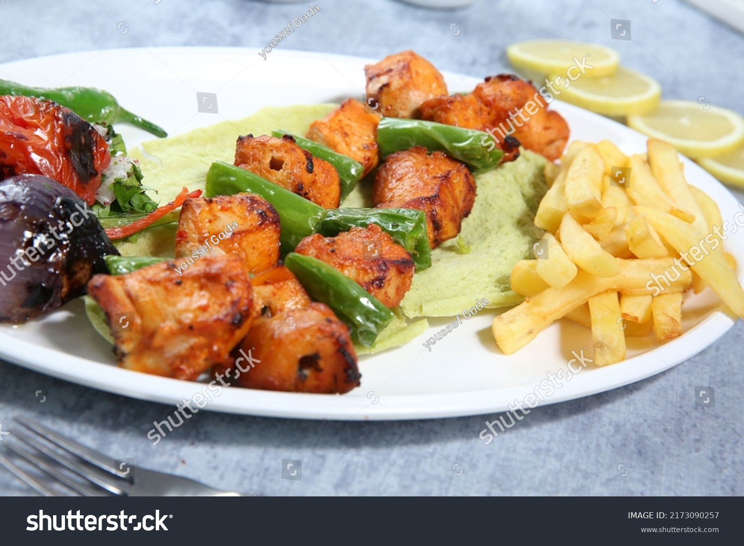 Arabic Food Seafood Texture Background Stock Photo 2173090257 ...