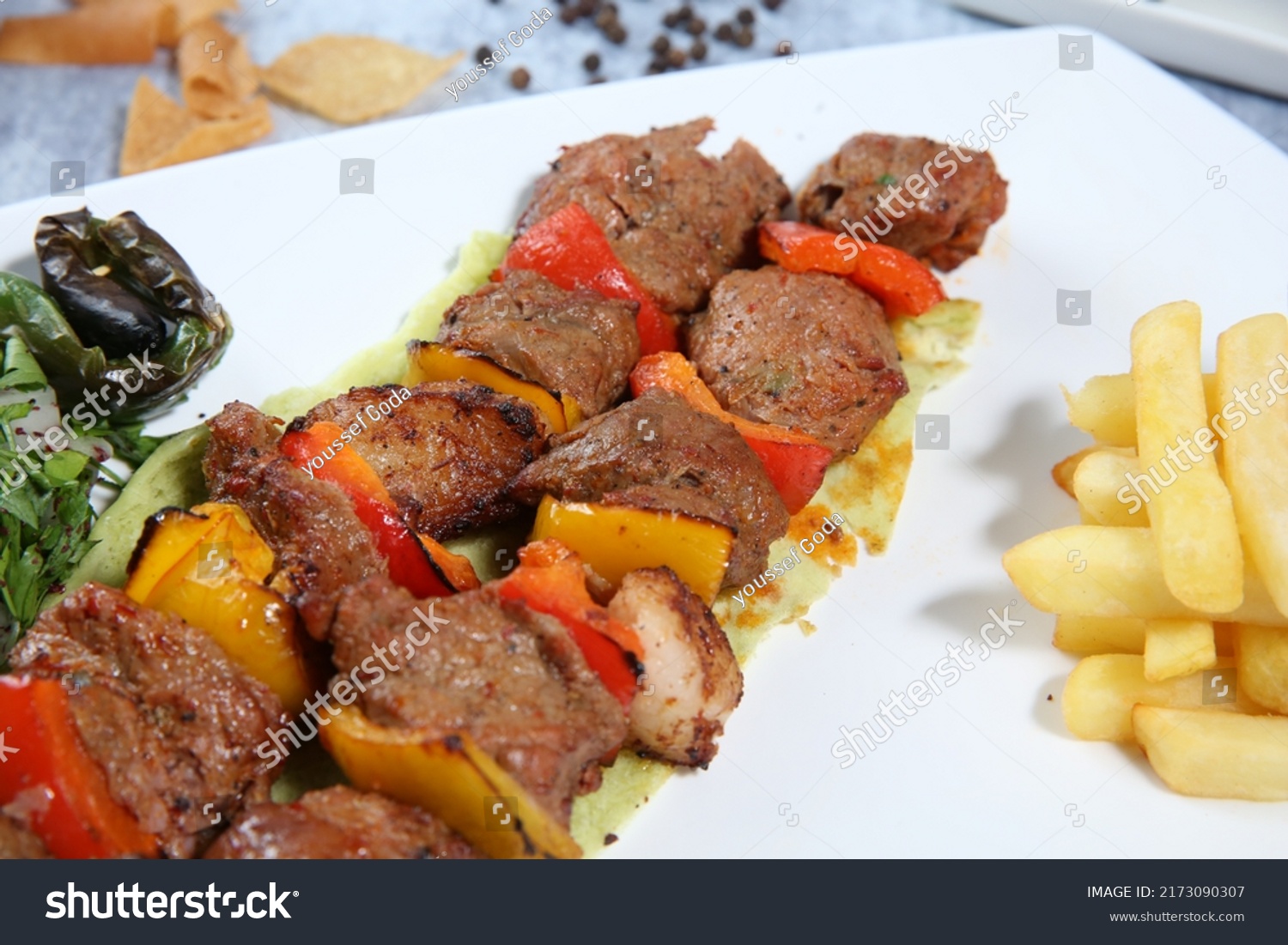 Arabic Food Seafood Texture Background Stock Photo 2173090307 ...