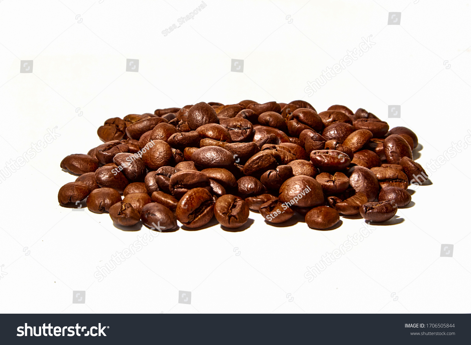 Arabica Robusta Coffee Beans On White Stock Photo (Edit Now) 1706505844