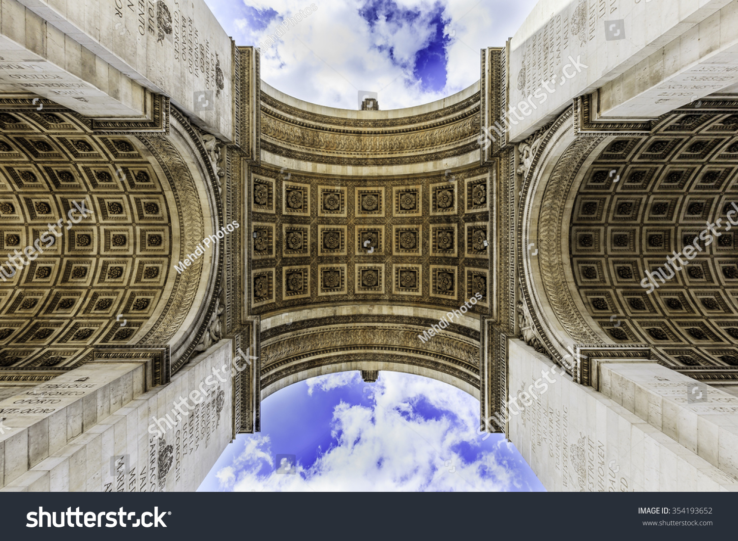 Arc De Triomphe De Letoile Triumphal Stock Photo Edit Now 354193652