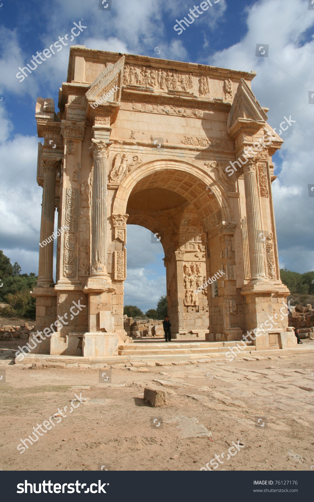 Arch Septimius Severus Leptis Magna Libya Stock Photo Edit Now