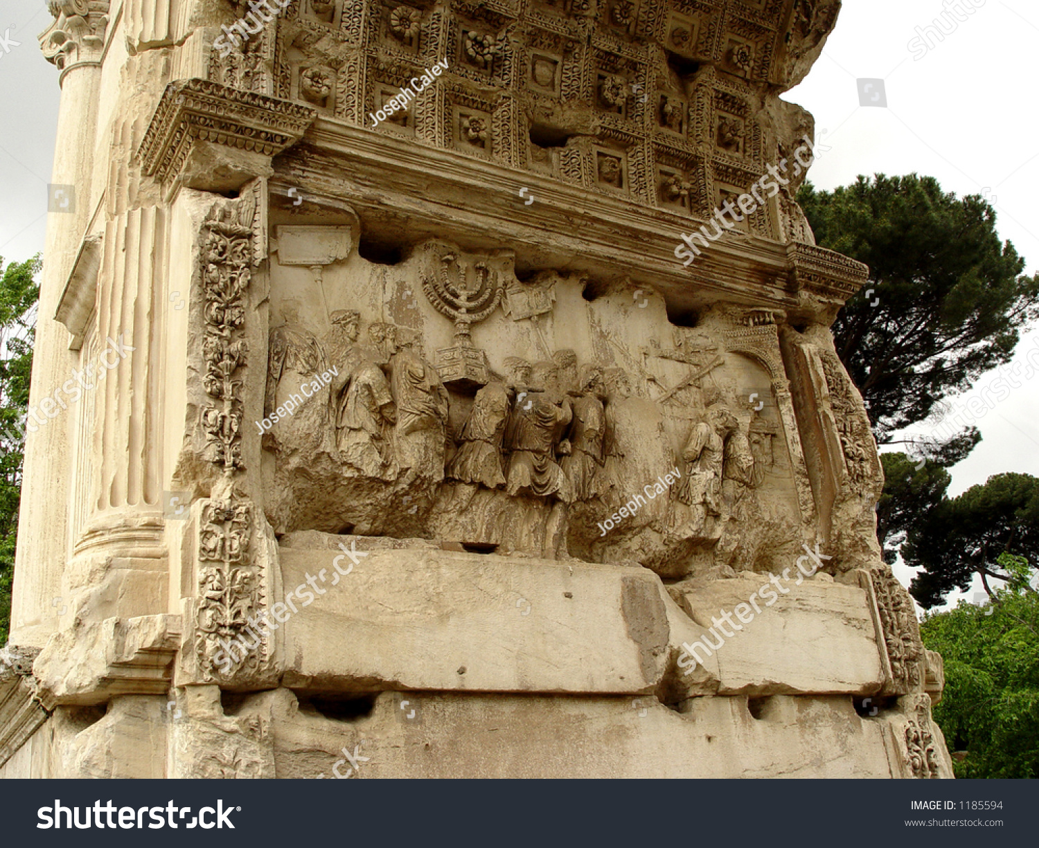 Arch Of Titus Detail, Rome Stock Photo 1185594 : Shutterstock