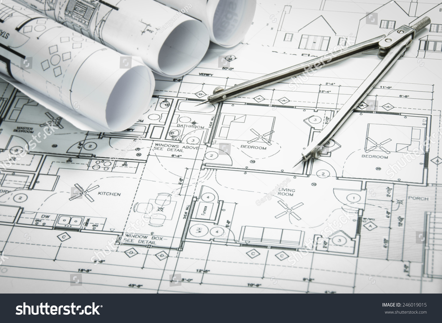 Architecture Drawing Instruments architectural blueprints blueprint rolls drawing instruments stock Architecture Drawing Instruments architectural blueprints blueprint rolls drawing instruments stock