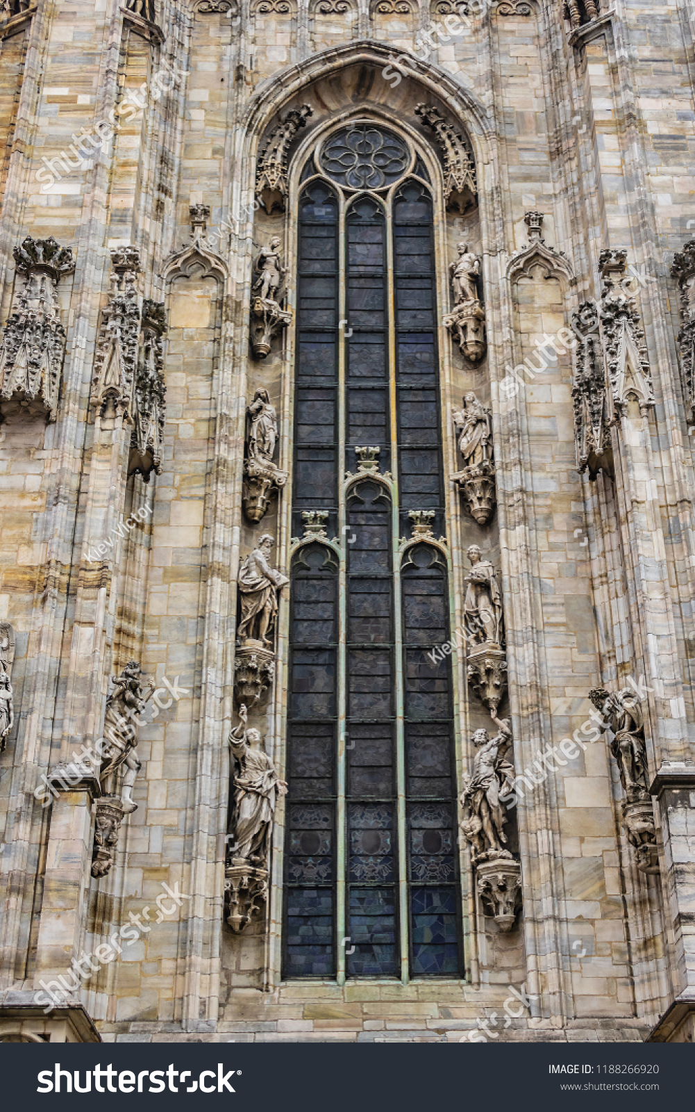 Architectural Fragment Milan Cathedral Duomo Di The Arts Stock Image 1188266920