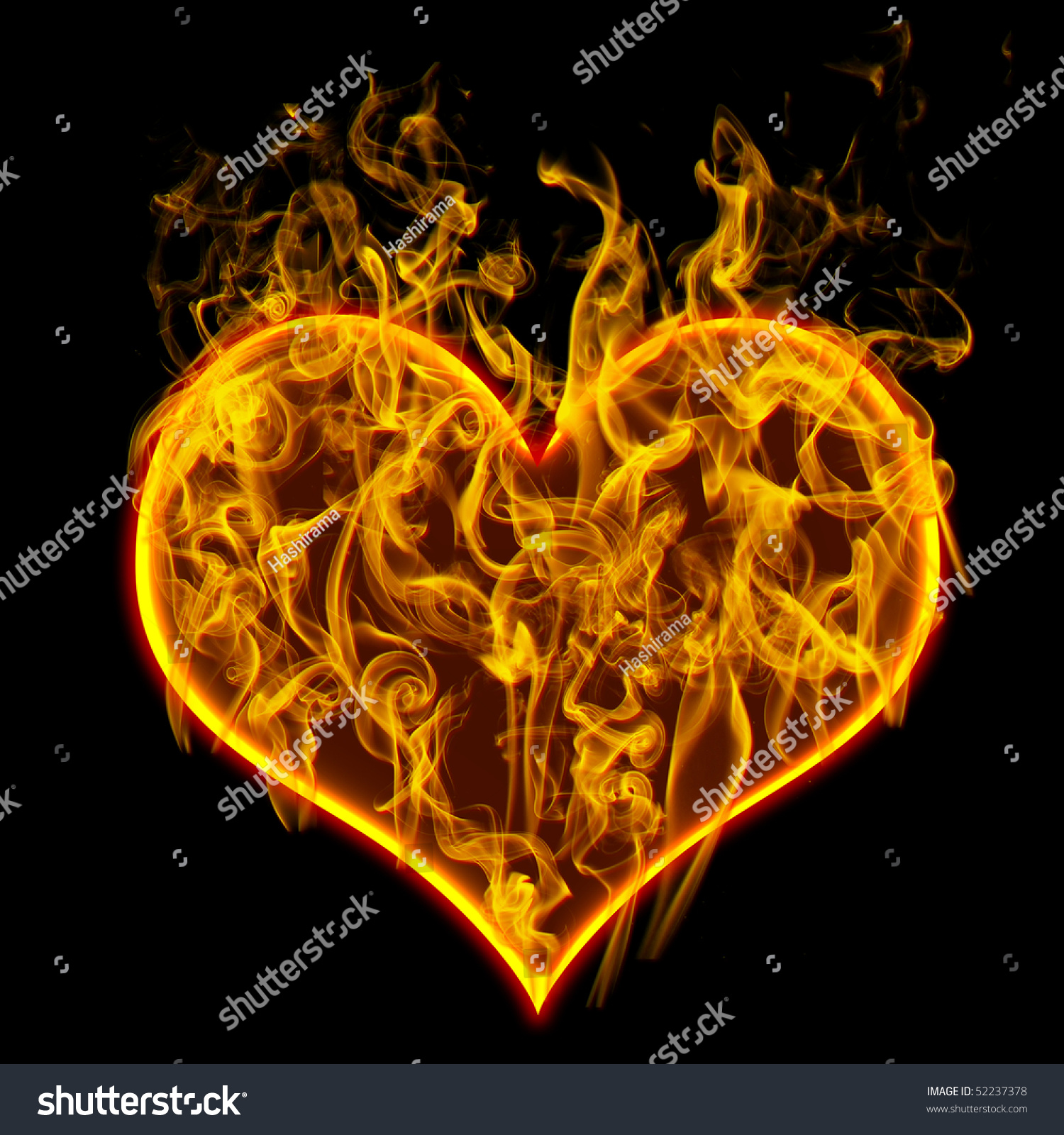 Ardent Heart Check All Fire Letters Stock Illustration 52237378 ...