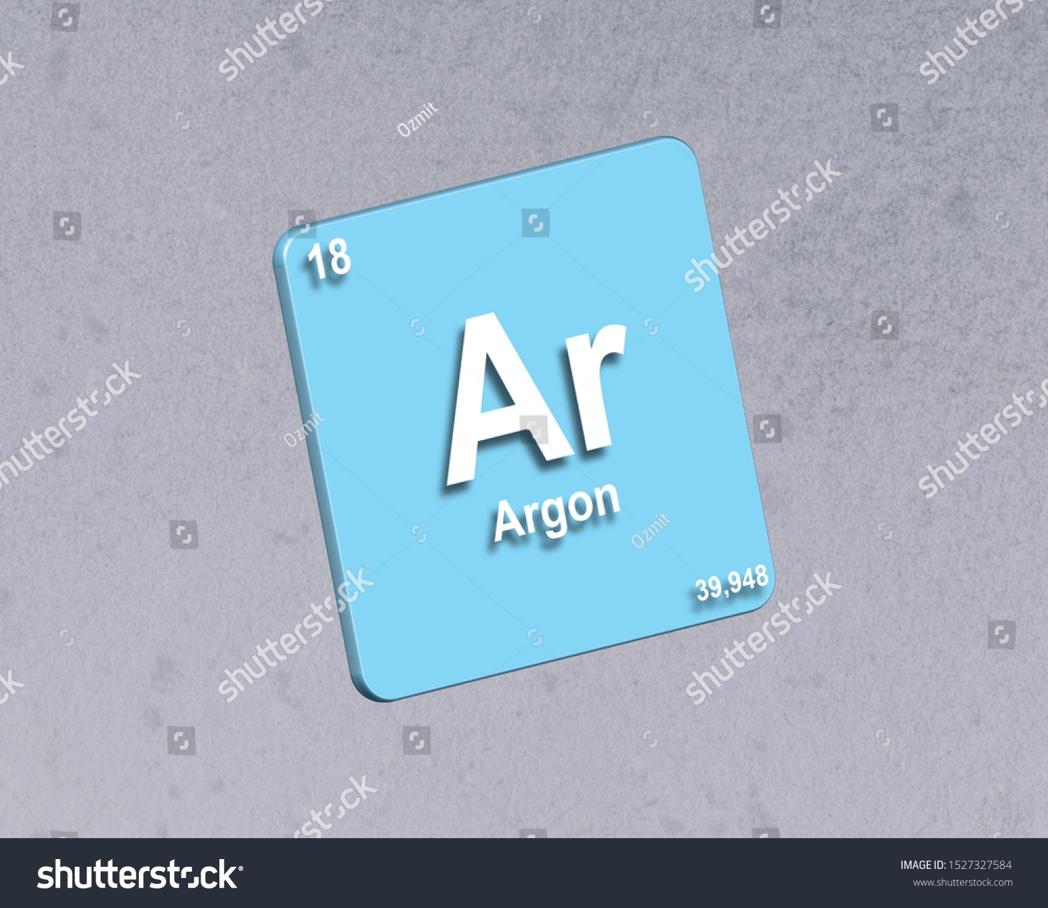 Argon Nitrogen Element Periodic Table Stock Photo (Edit Now) 1527327584