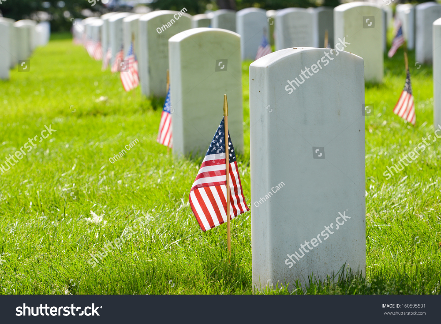 Arlington National Cemetery Flag Next Each Stock Photo (edit Now) 160595501