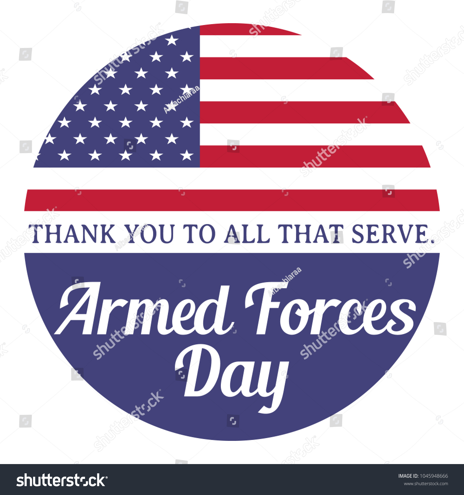 Armed Forces Day Thank You All Stock Illustration 1045948666 | Shutterstock
