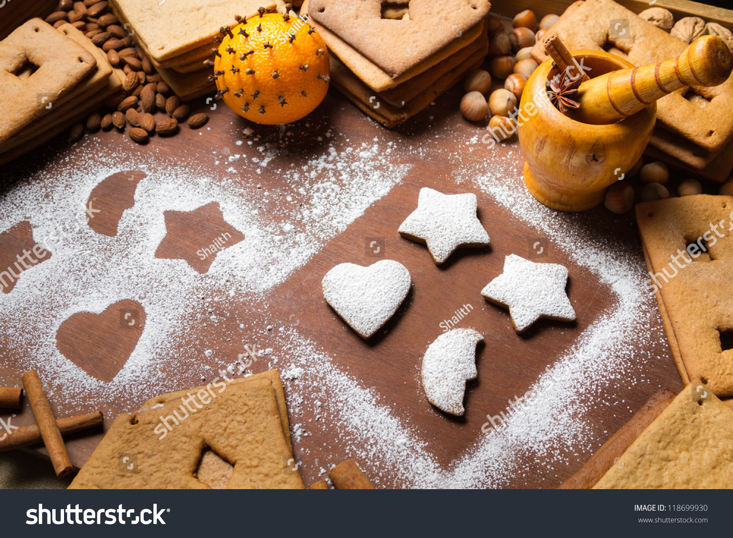 Aroma Of Christmas Cakes Decorated Stock Photo 118699930 : Shutterstock