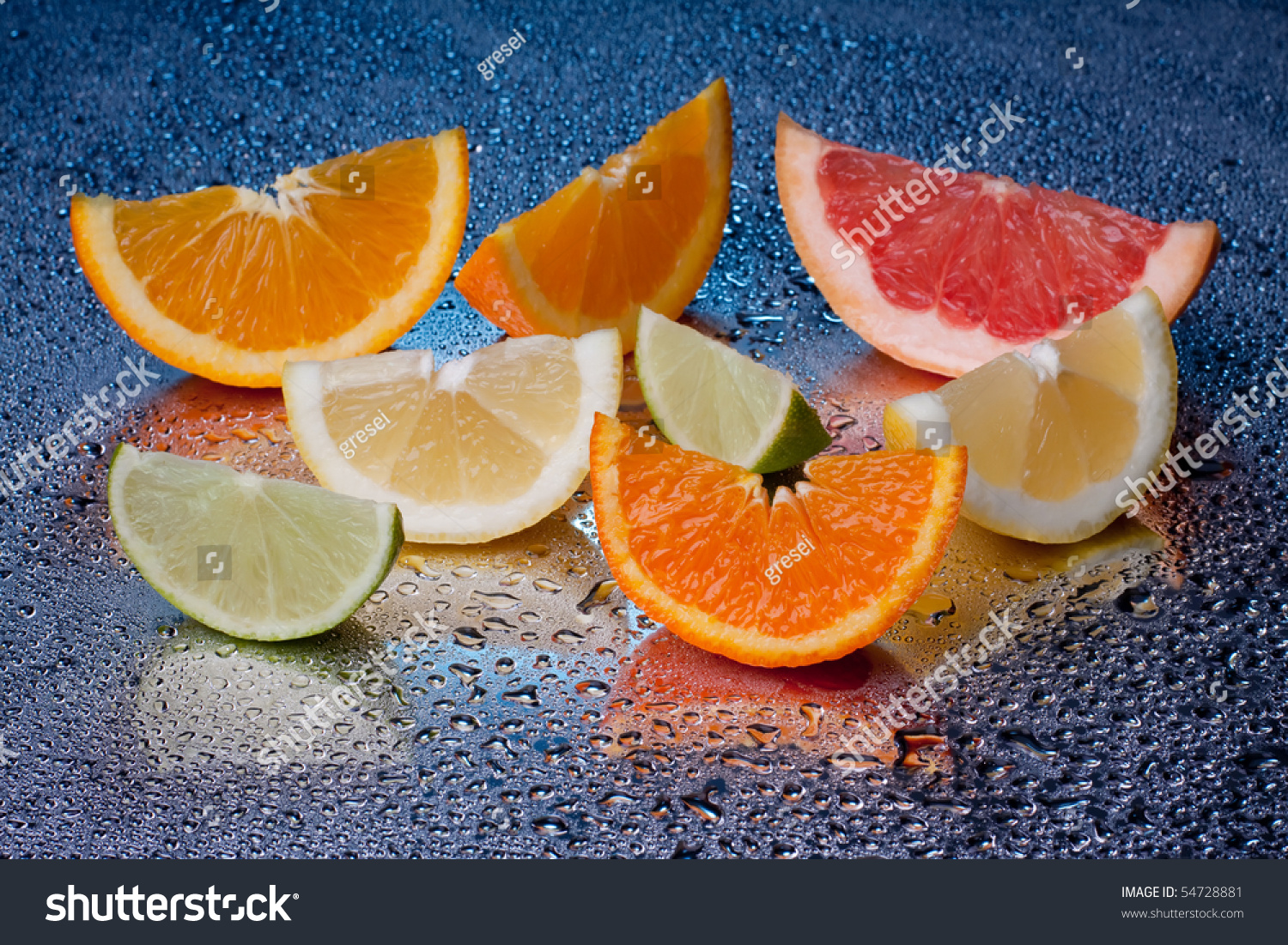  Ocean Colored Resting Curve Template Design Featuring Arrangement of Lemon Lime