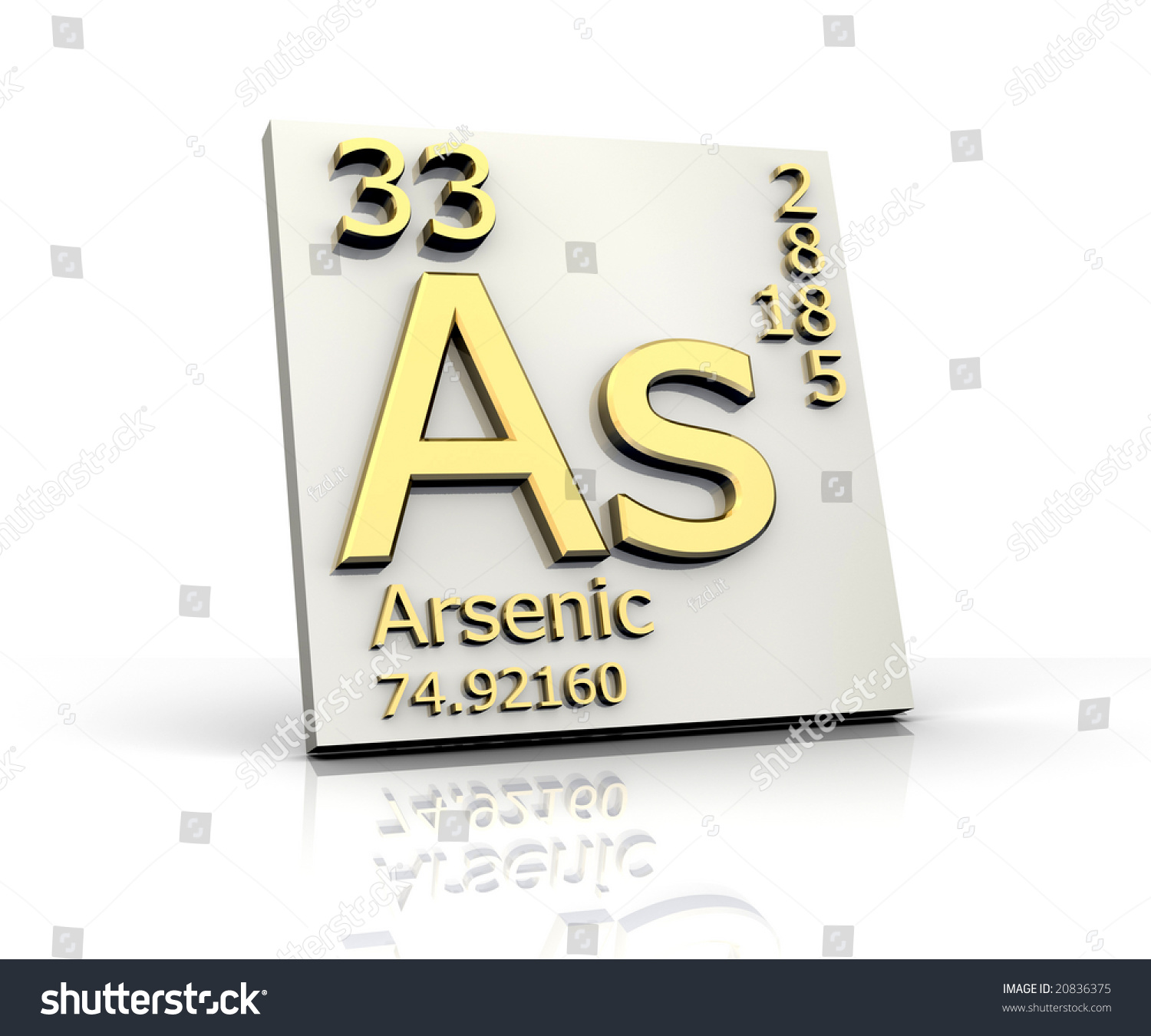 Arsenic Form Periodic Table Of Elements Stock Photo 20836375 : Shutterstock