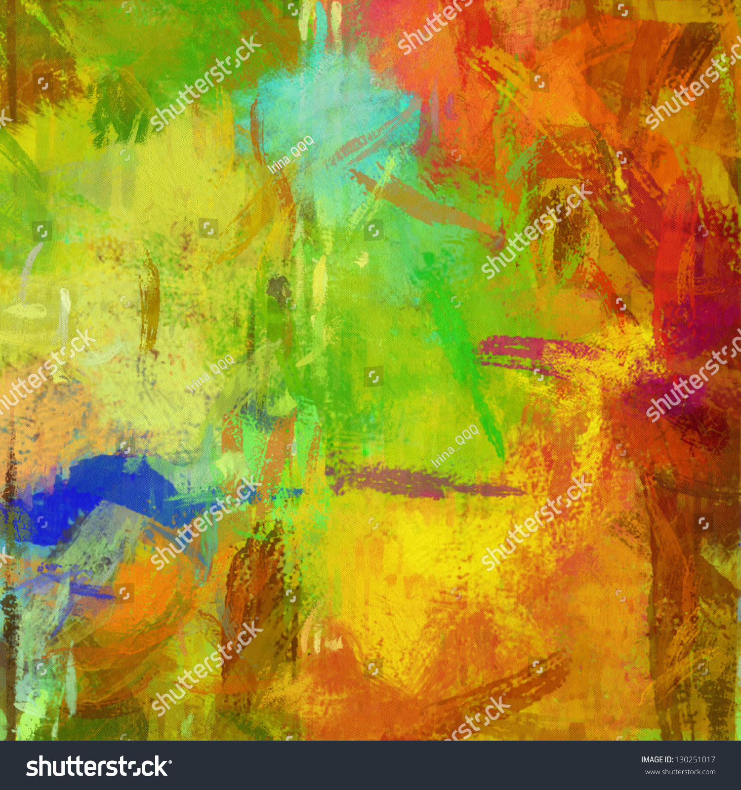 Art Abstract Painted Rainbow Chaotic Background Stock Illustration ...