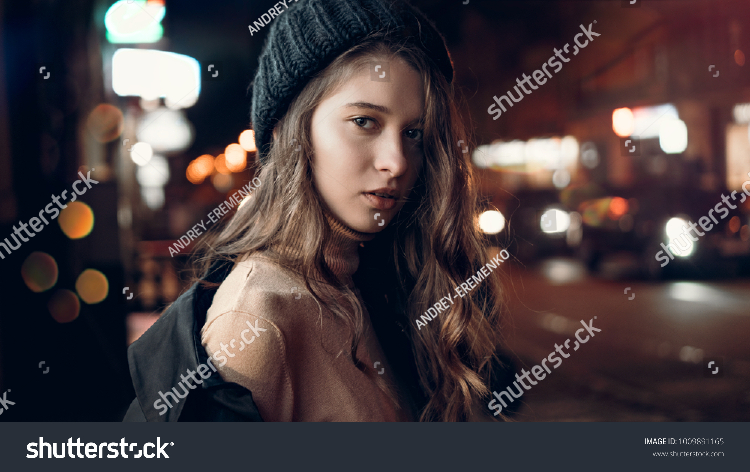 Art Portrait Beautiful Girl Gorgeous Brunette Stock Photo Edit