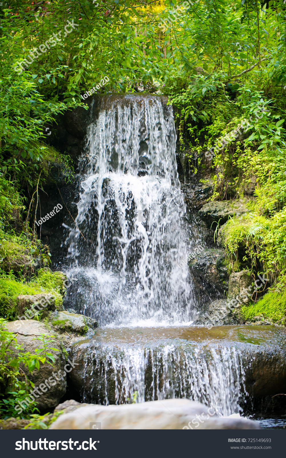 Artificial Waterfall Statue Garden Stock Photo 725149693 | Shutterstock