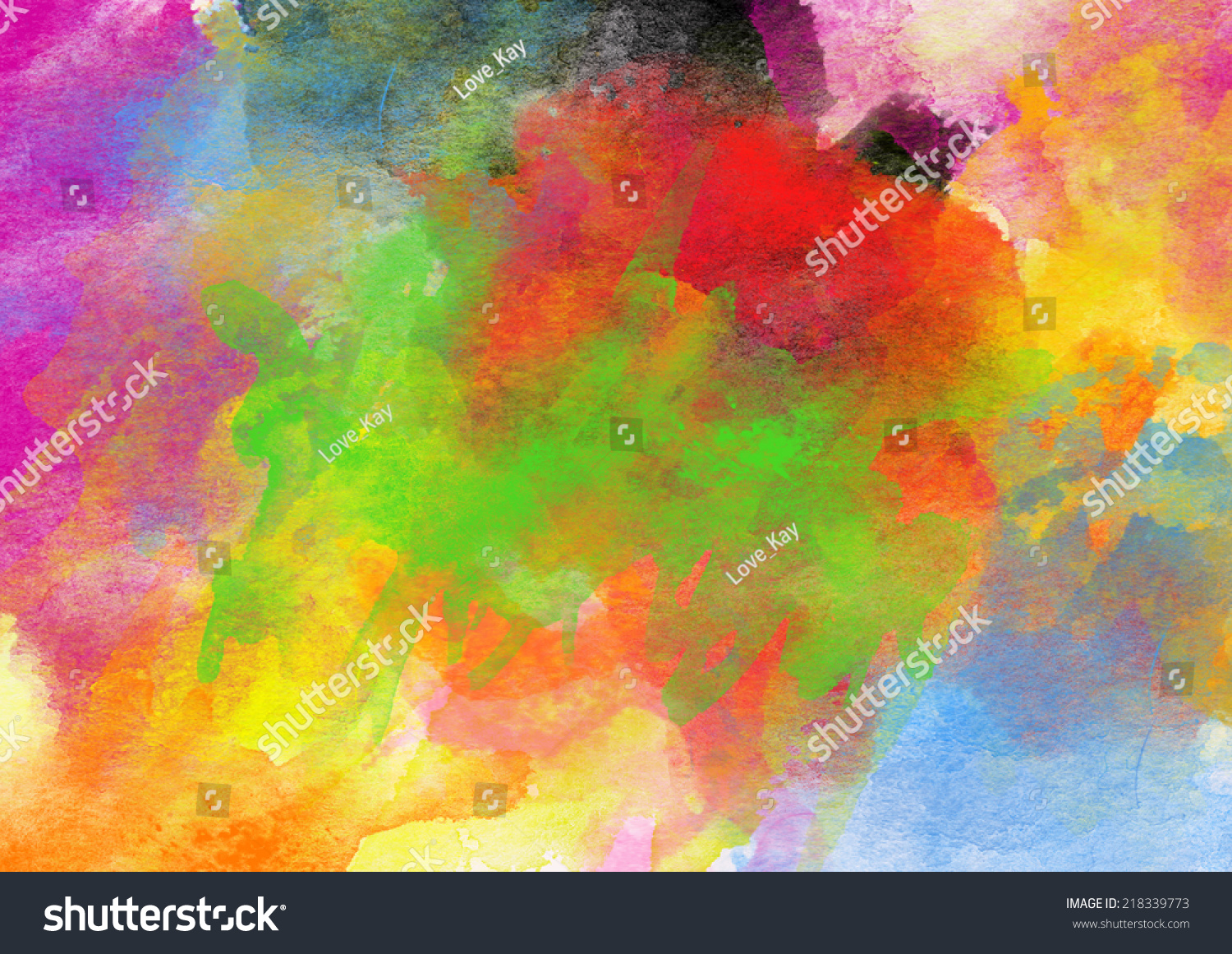 Artistic Rainbow Colors Splash Watercolor Background Stock Photo (Edit ...