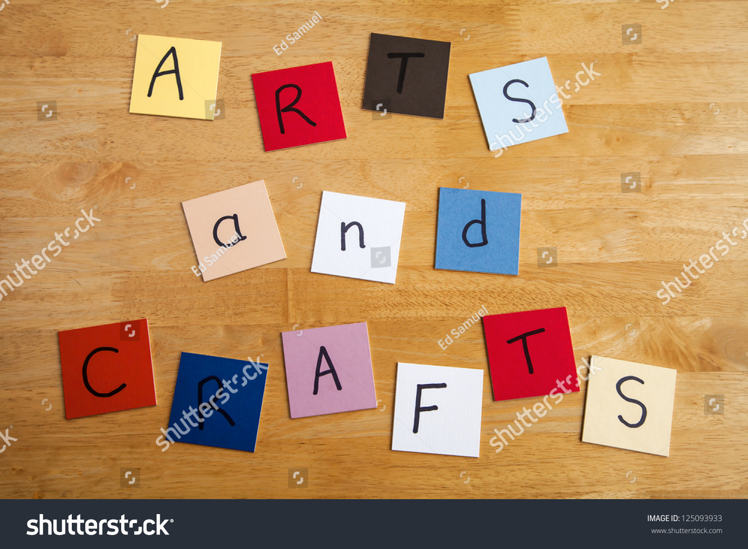 Arts And Crafts Sign. Stock Photo 125093933 : Shutterstock