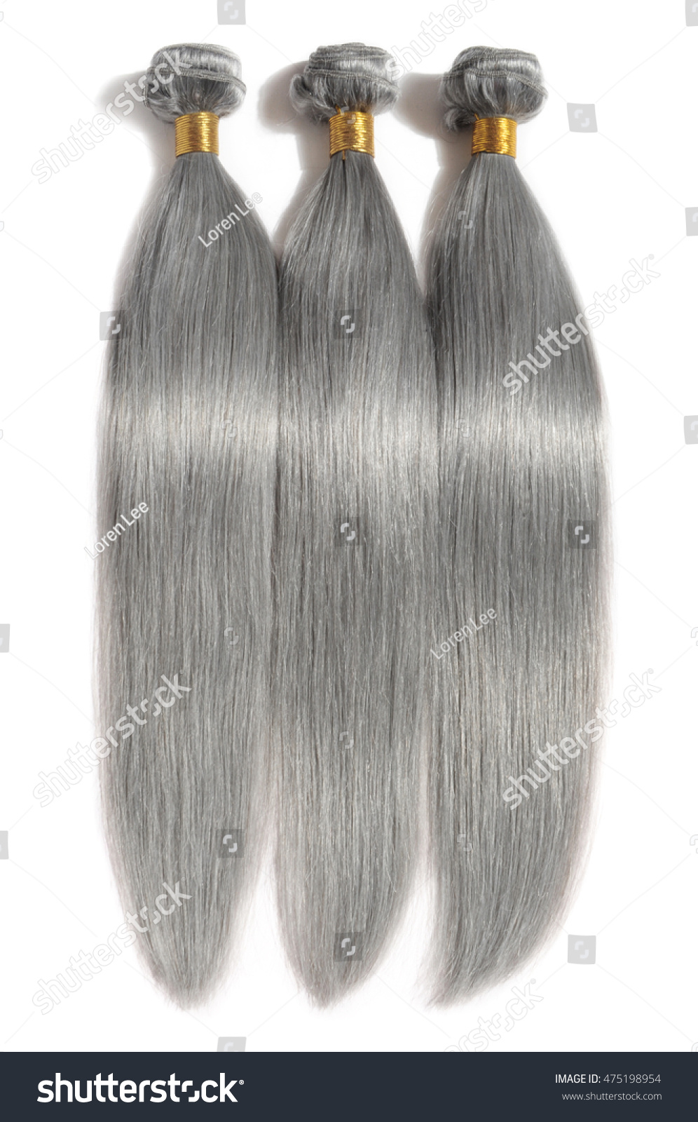 Ash Blonde Silver Grey Straight Virgin Royalty Free Stock Image