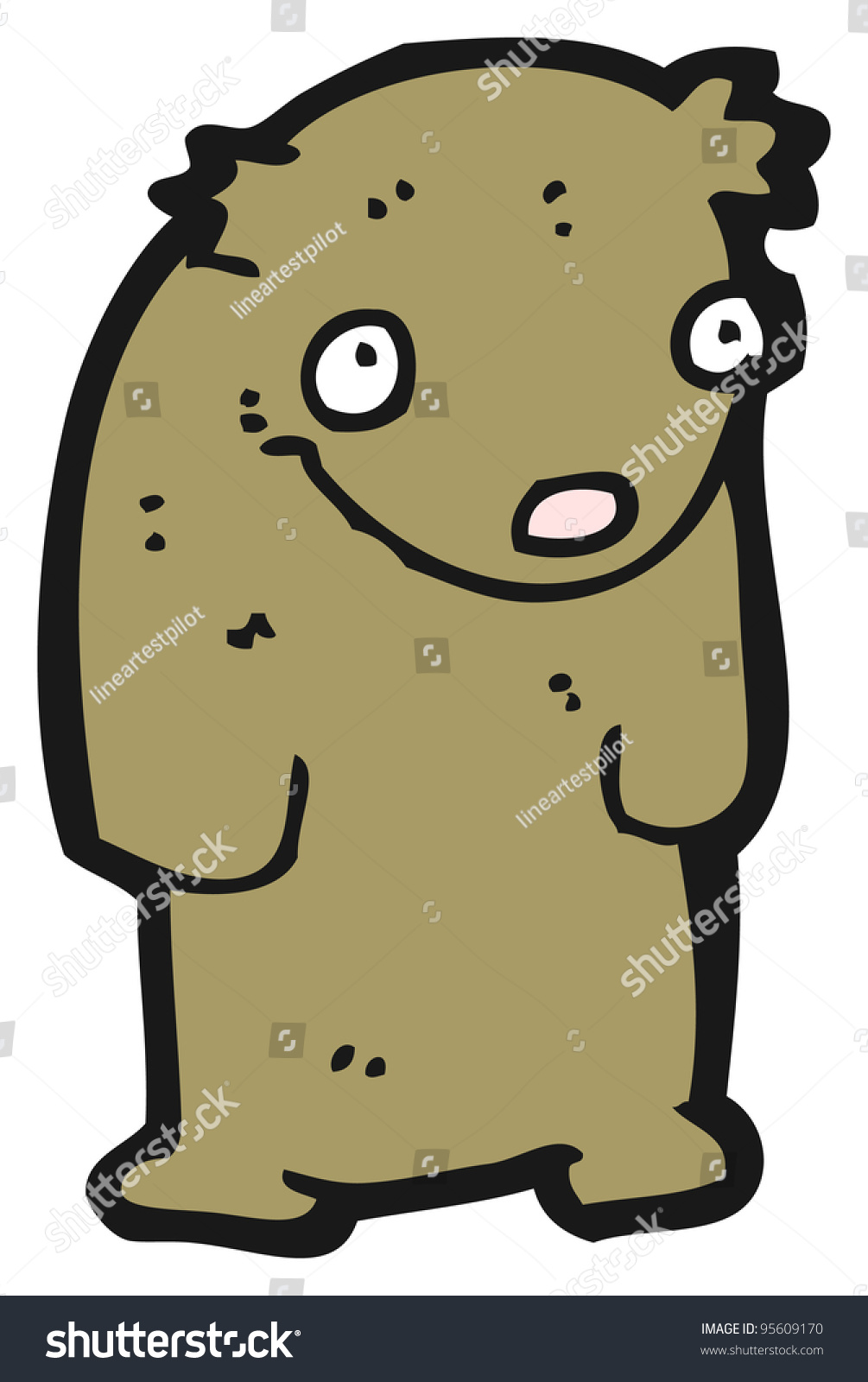 Ashamed Little Bear Cartoon Stock Photo 95609170 : Shutterstock