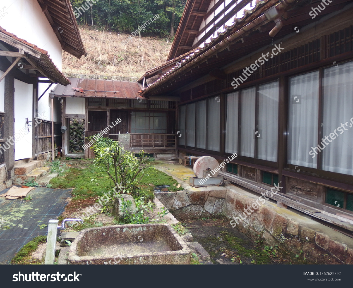 Asharas Countryside Japanese Houses Back Stock Photo Edit Now