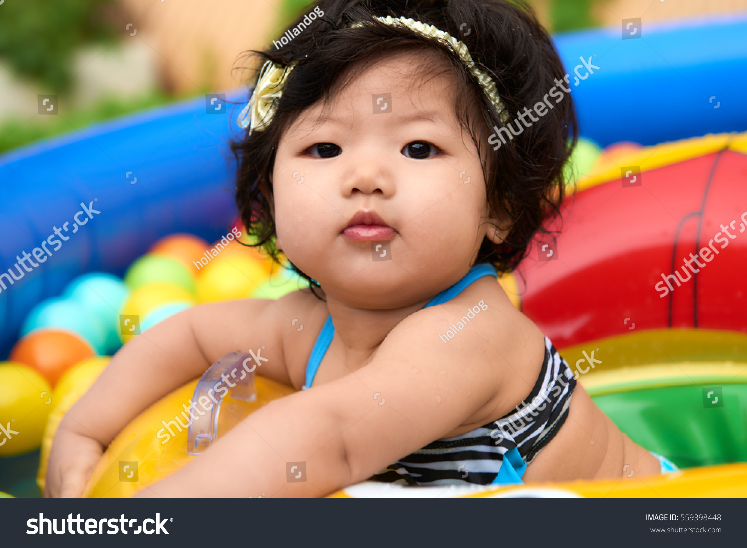 baby girl swimsuit with floats