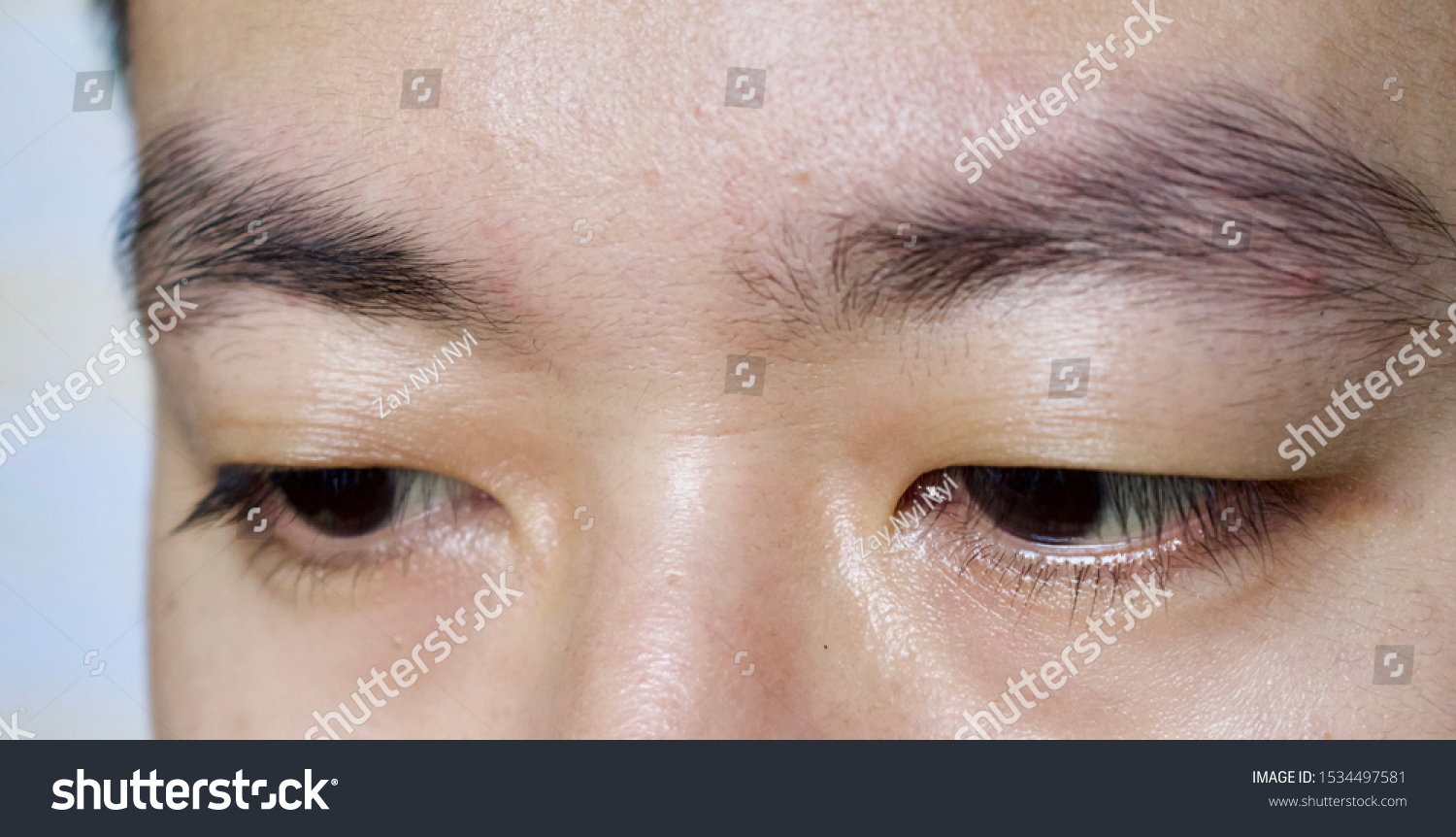 Asian Chinese Young Man Single Eyelid Stock Photo (Edit Now) 1534497581