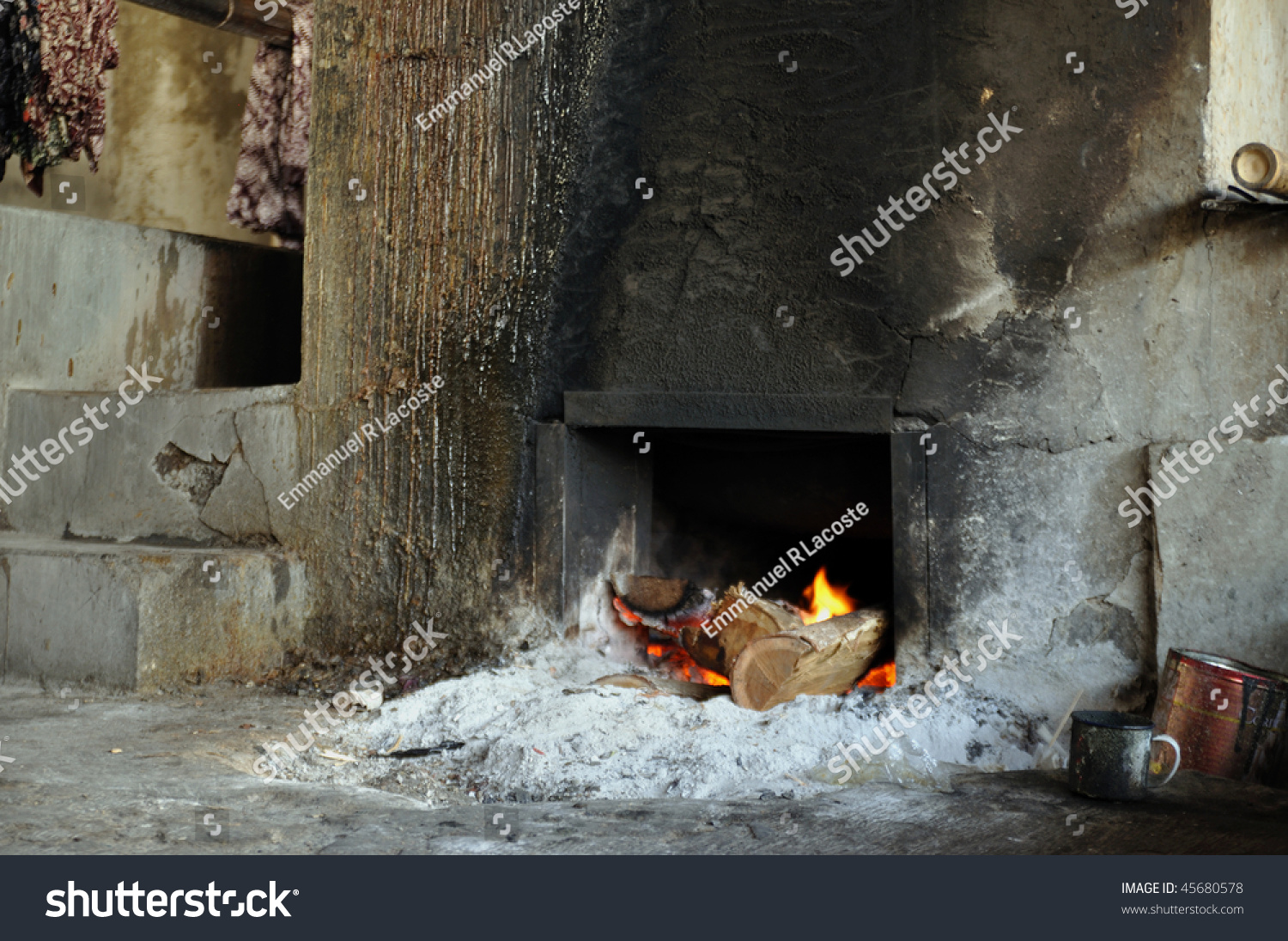 Asian Fireplace Stock Photo 45680578 | Shutterstock