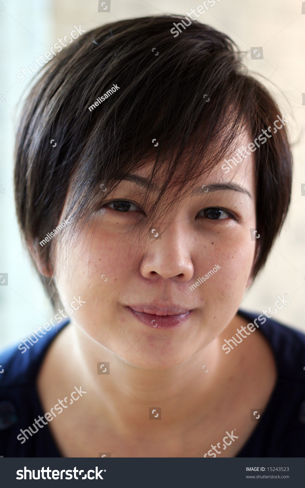 Asian Girl Short Hair Stock Photo Edit Now 15243523