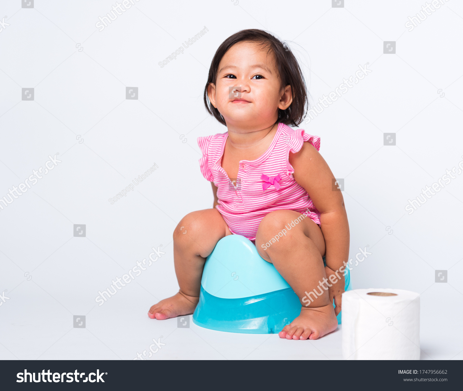 Asian Little Cute Baby Child Girl Stock Photo 1747956662 | Shutterstock