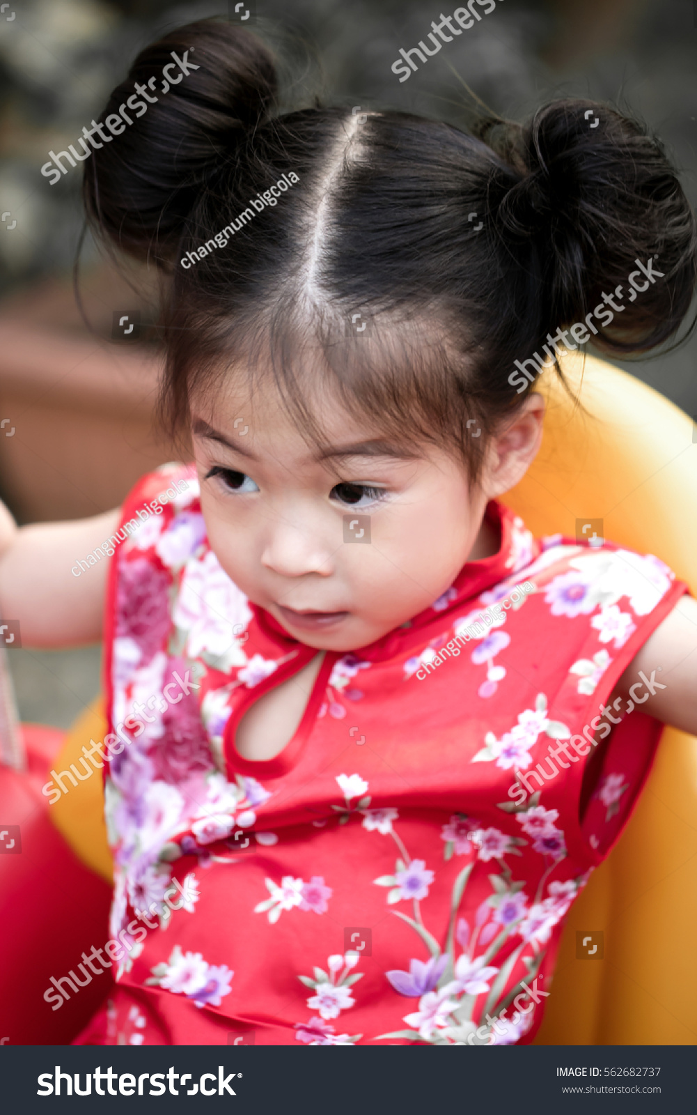 Asian Little Girl Chinese Traditional Dress Stock Photo Edit Now