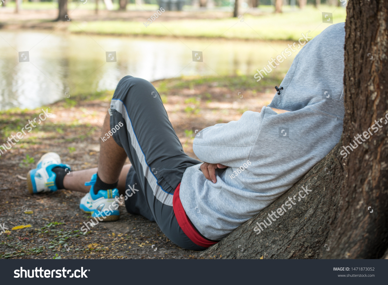 Asian Man Sleeping Under Tree After Stock Photo 1471873052 | Shutterstock