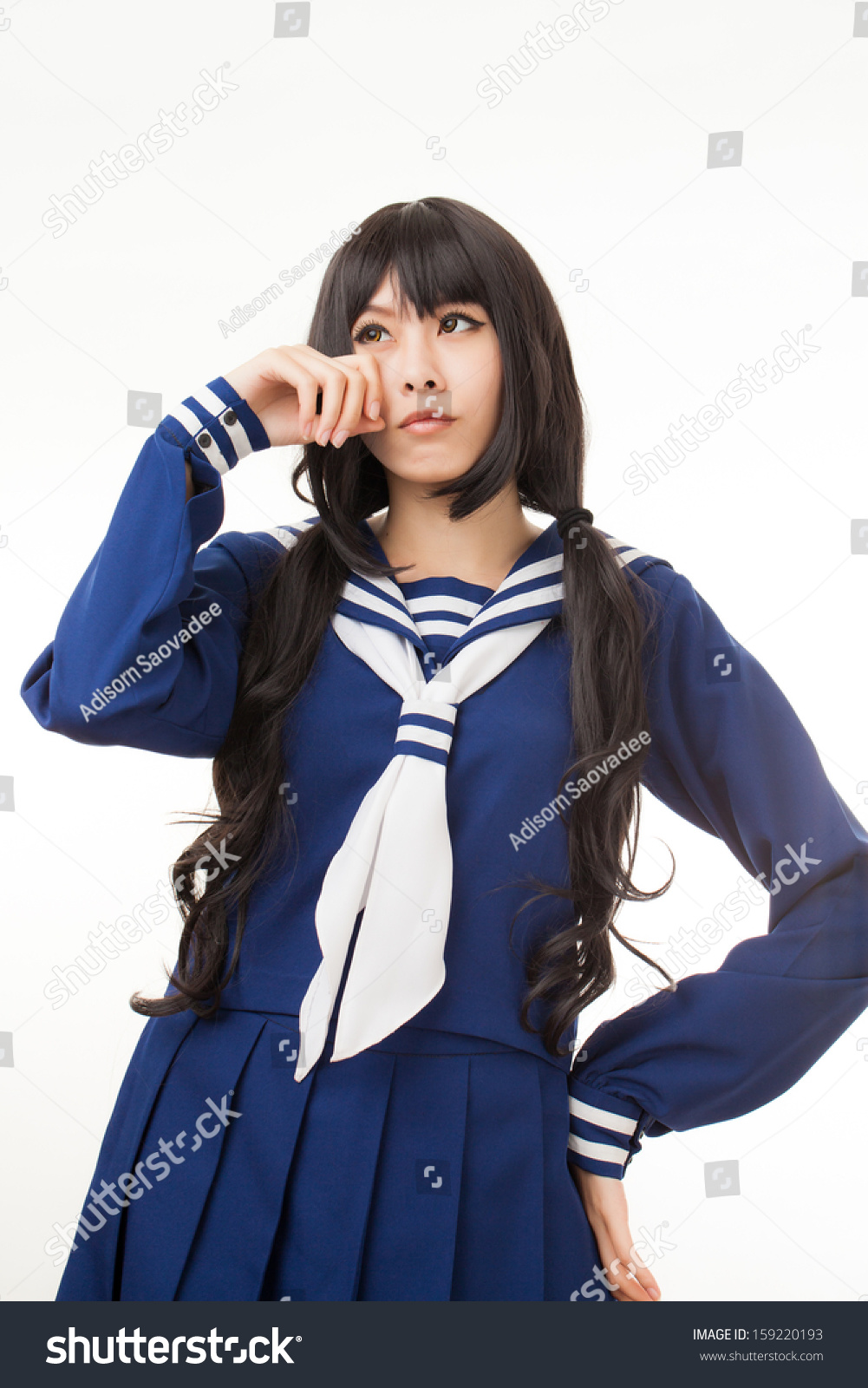 Asian Playing Cosplay Japanese Student Uniform Stock Photo 159220193 Asian Playing Cosplay Japanese Student Uniform Stock Photo 159220193