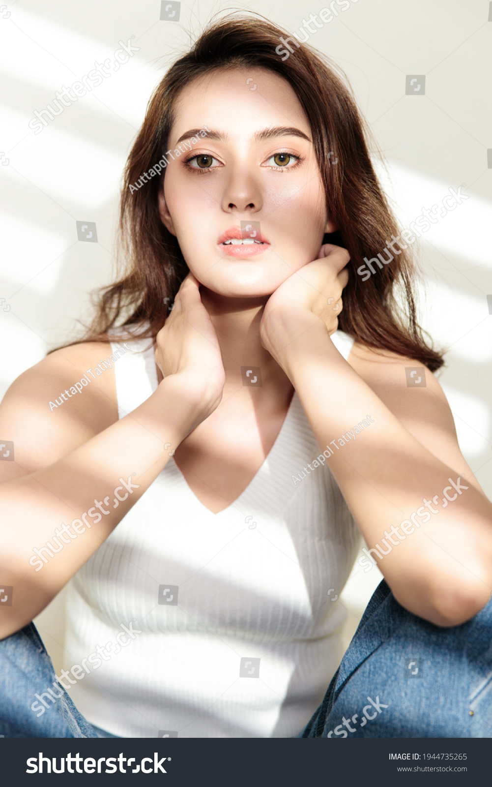 Asian Sexy Woman Wearing White TankẢnh Có Sẵn1944735265 Shutterstock 1683