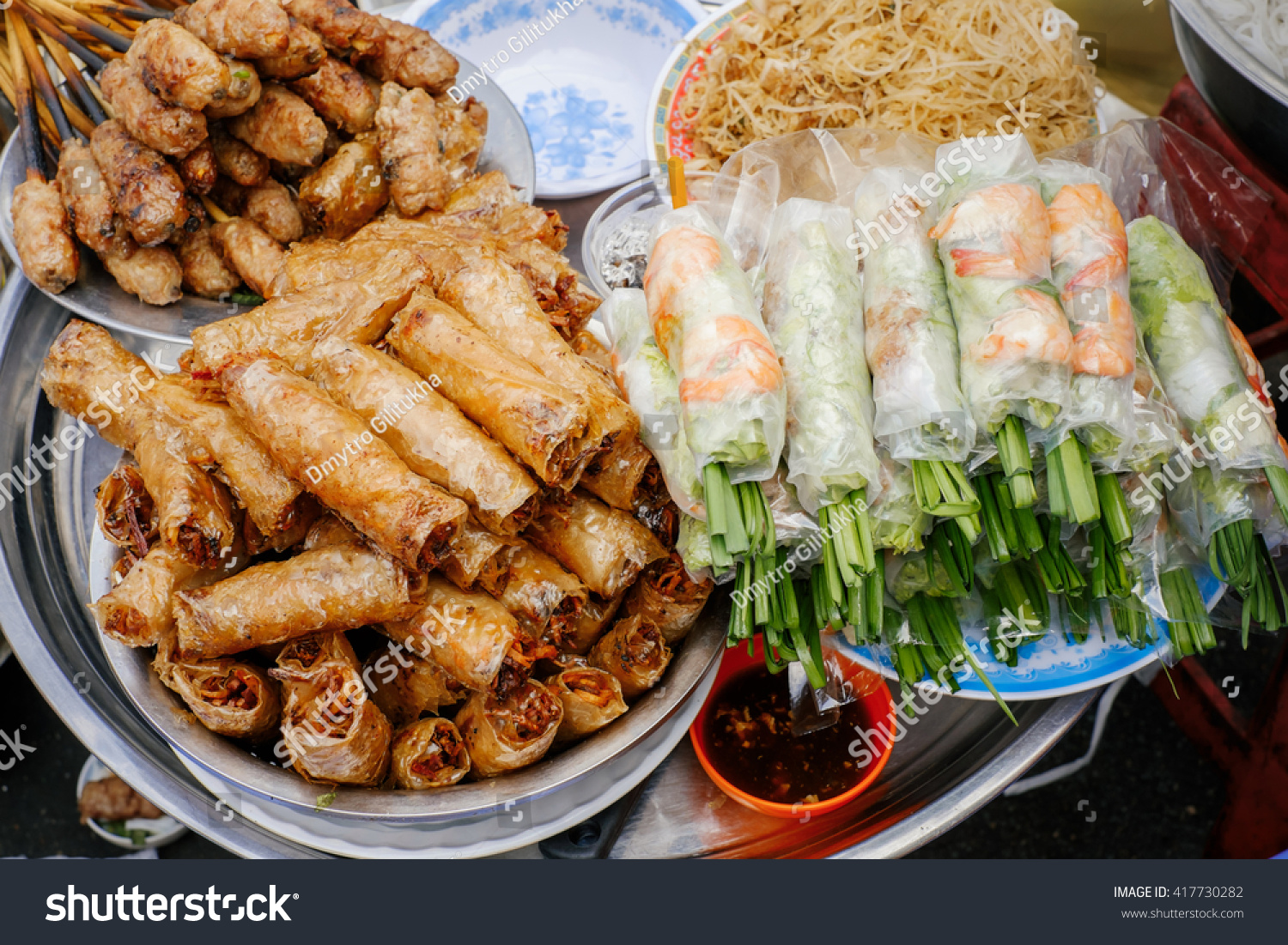 Asian Street Food Traditional Spring Rolls Stock Photo Edit Now