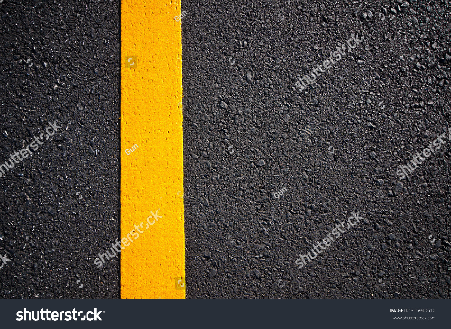 Asphalt Road Separation Yellow Lines Stock Photo 315940610 - Shutterstock