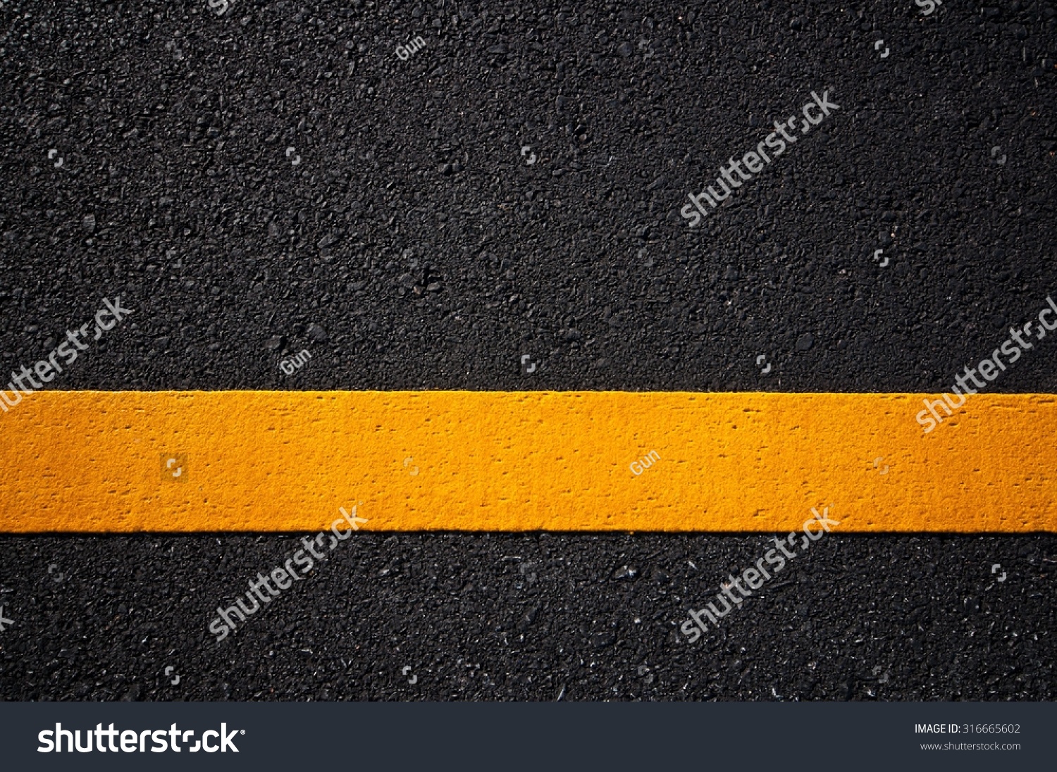 Asphalt Road Separation Yellow Lines Stock Photo (Edit Now) 316665602