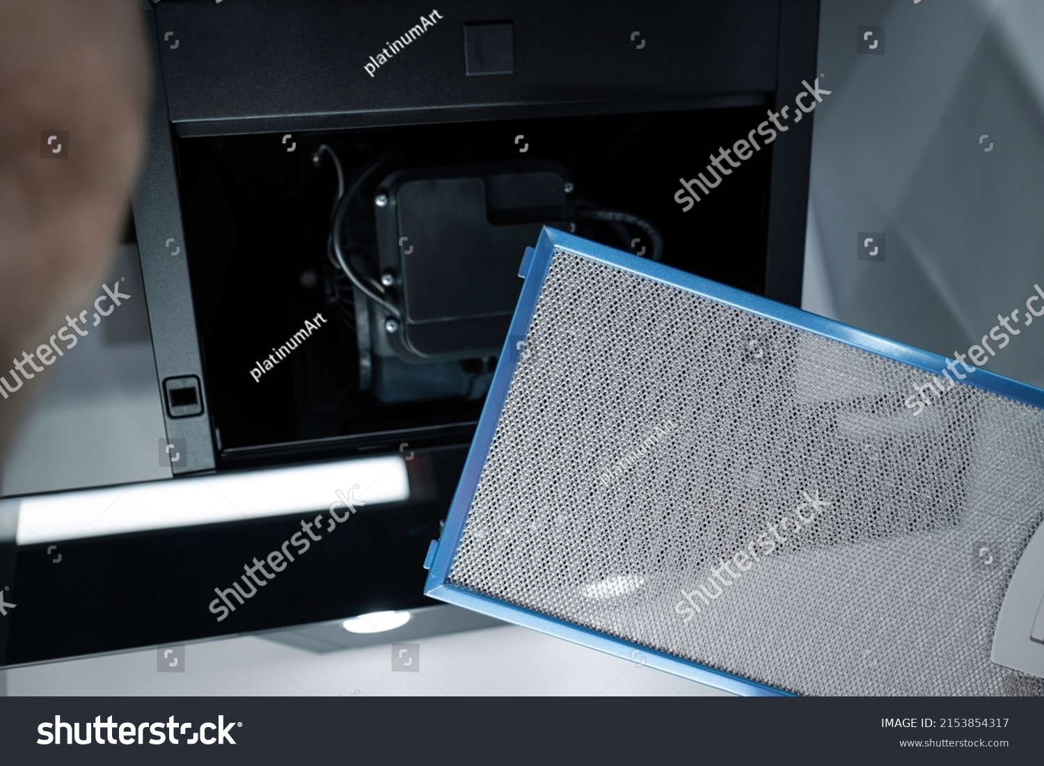 Aspirator Filter Extractor Hood Modern Kitchen Stock Photo 2153854317   Stock Photo Aspirator The Filter Of The Extractor Hood In A Modern Kitchen Healthy Ventilation Odorless 2153854317 