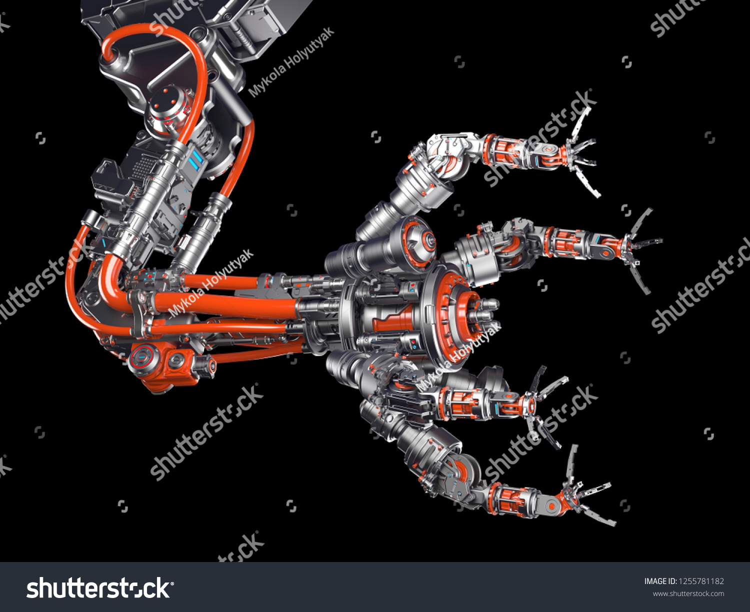 Assembly Robot Construction Arm Industrial Robot Stock Illustration 1255781182