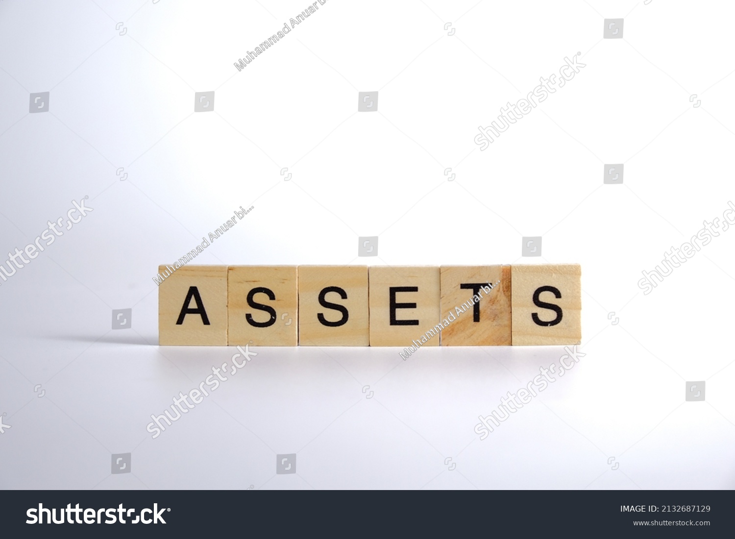 Assets Word Wooden Blocks Letter On Stock Photo 2132687129 | Shutterstock