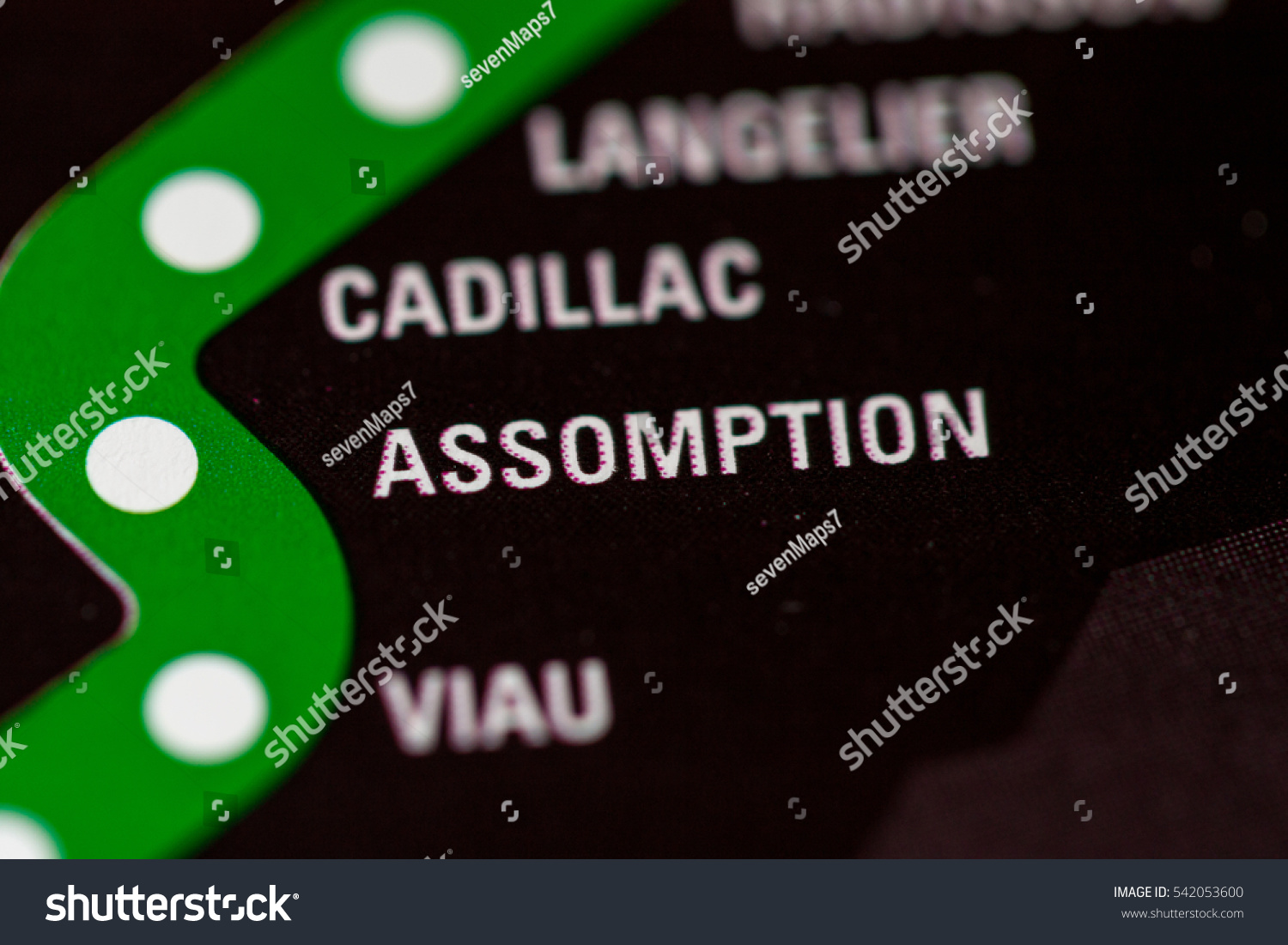 Assomption Station Montreal Metro Map Stock Photo Edit Now 542053600