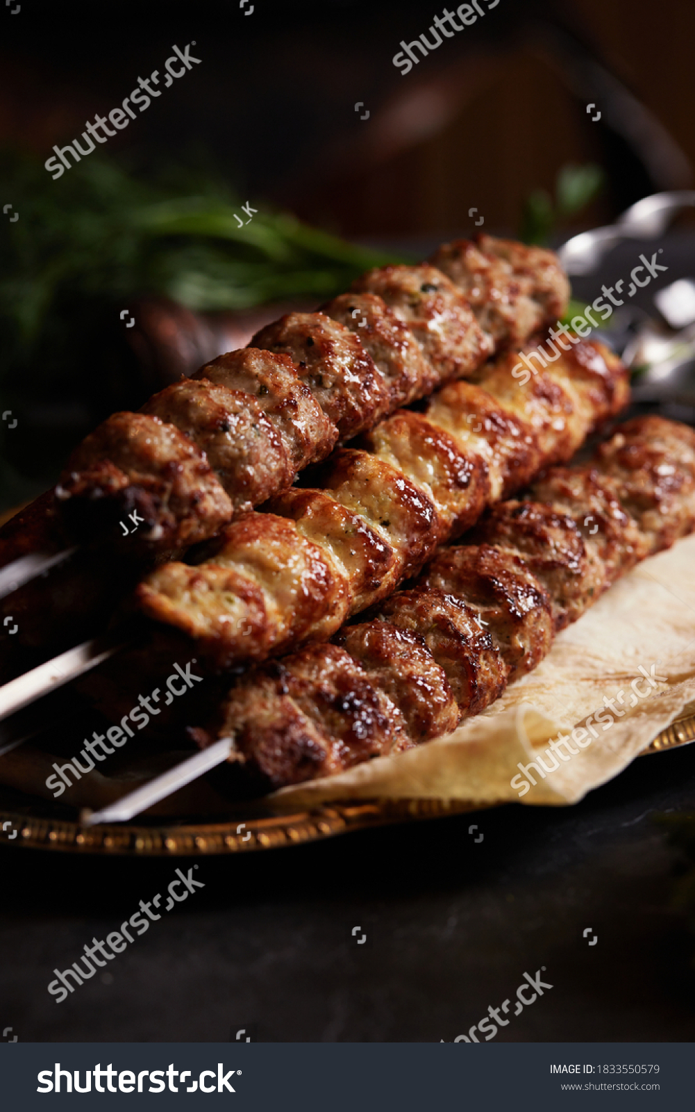 Assorted Different Types Kebabs Beef Pork Stock Photo (edit Now) 1833550579