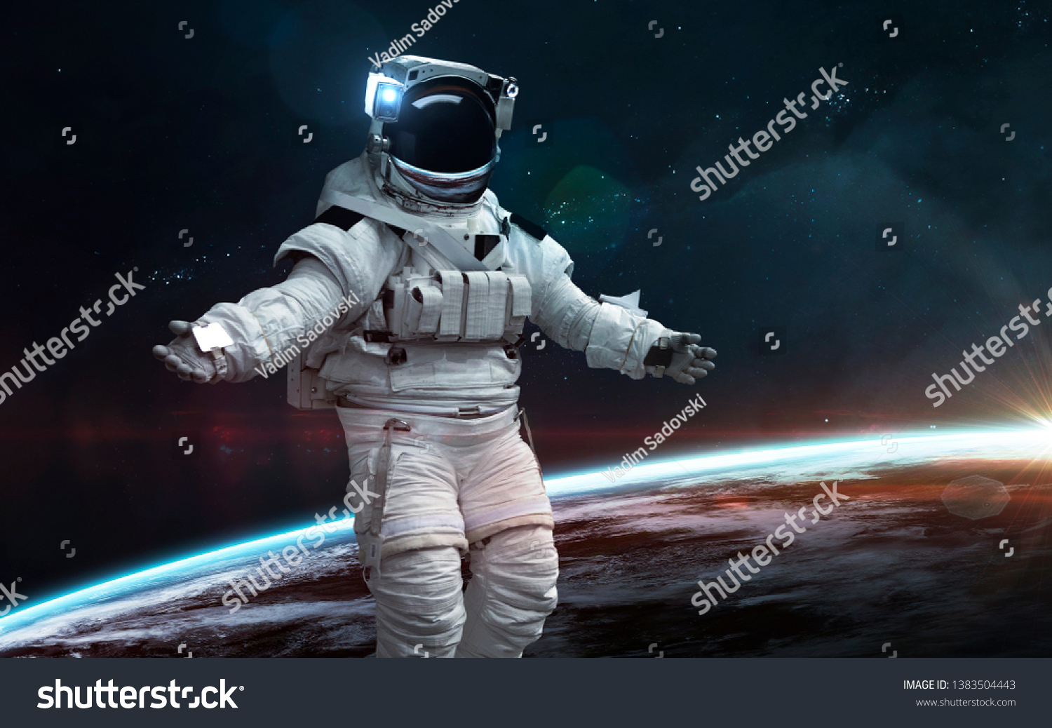 地球軌道の宇宙飛行士 Sfの壁紙 Nasaが提供するこの画像のエレメント写真素材 Shutterstock