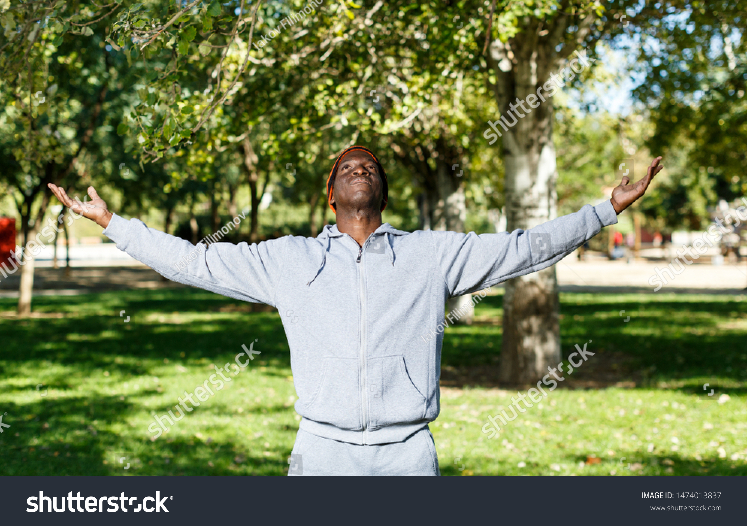 Athletic Male Man Standing Spread His Stock Photo 1474013837 | Shutterstock