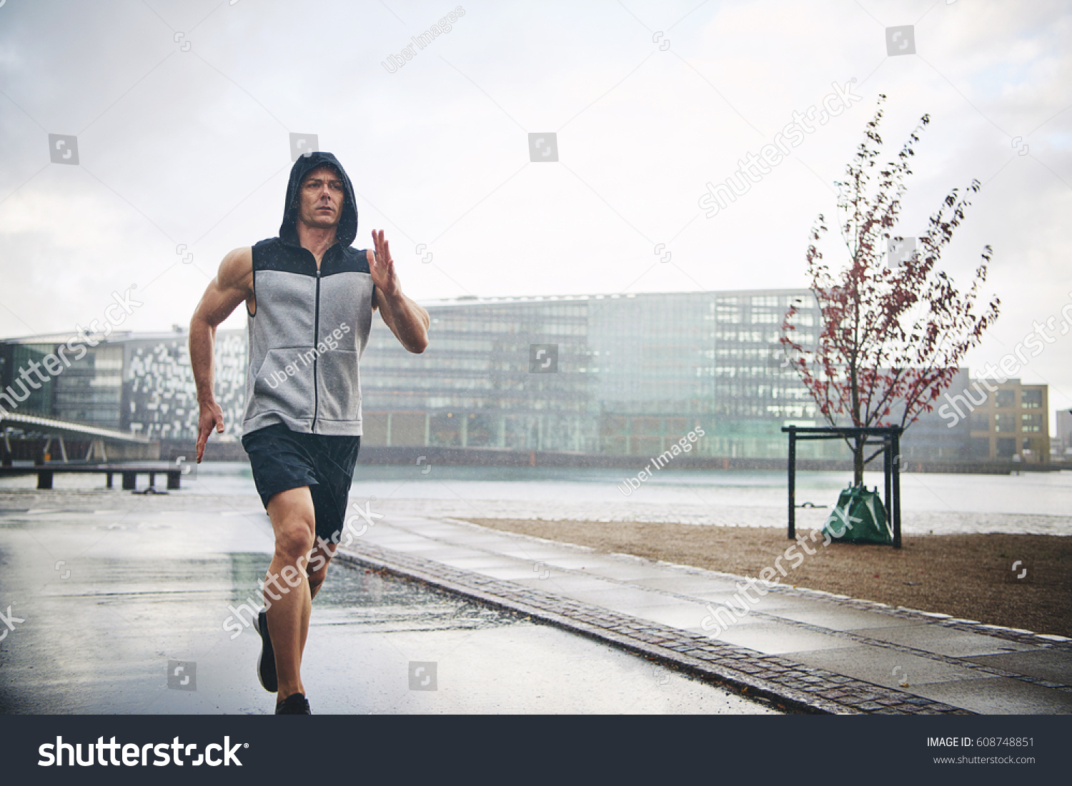 athletic sleeveless hoodie