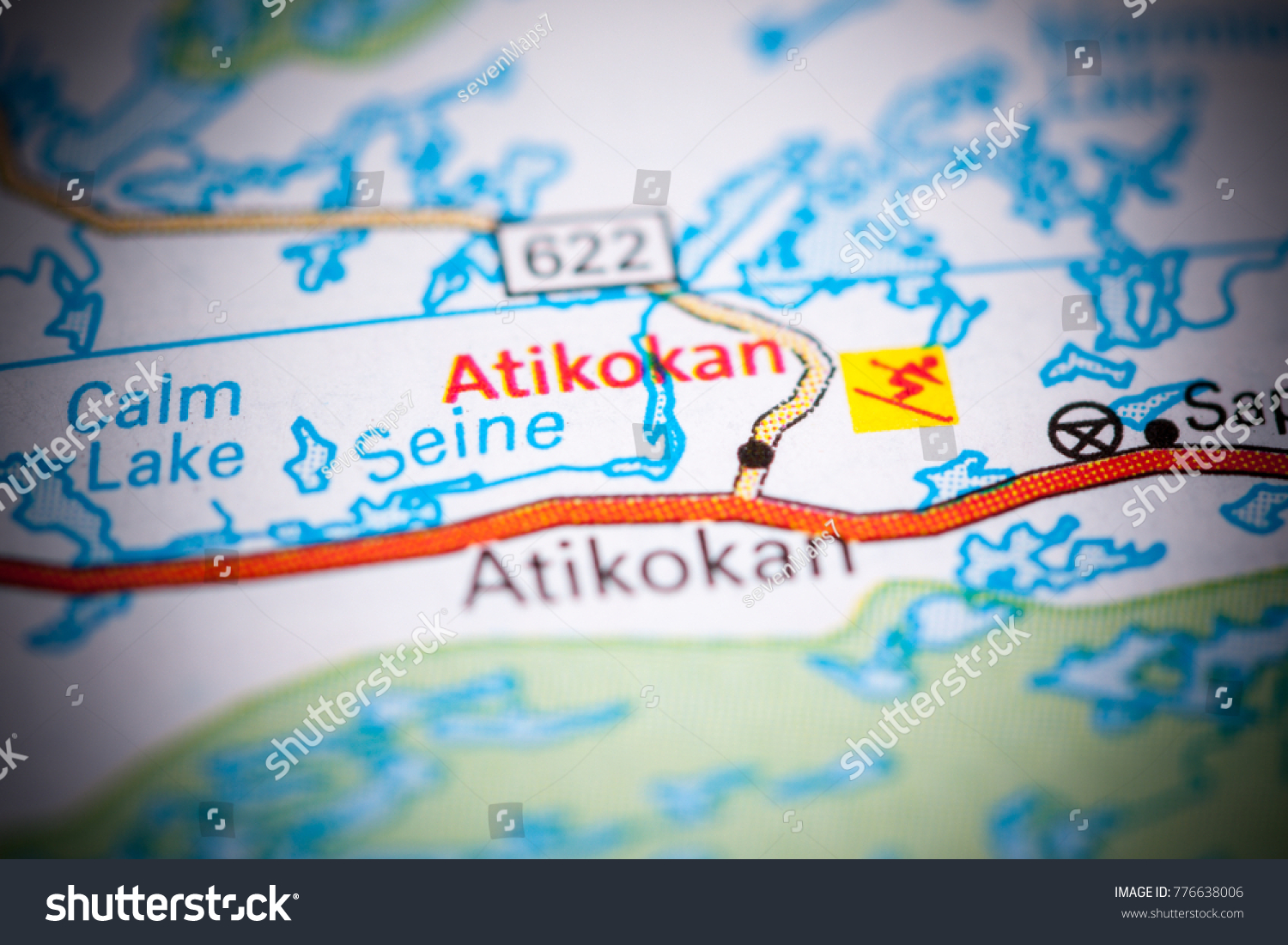 Stock Photo Atikokan Canada On A Map 776638006 