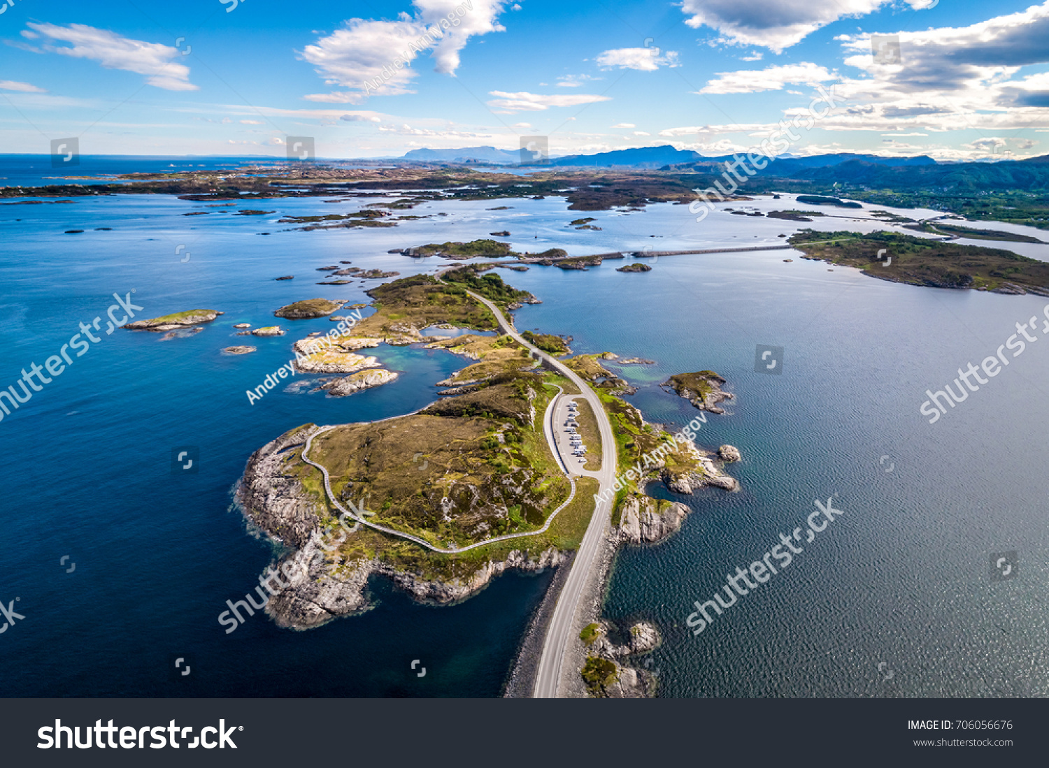 Atlantic Ocean Road Atlantic Road Atlanterhavsveien Stock Photo 