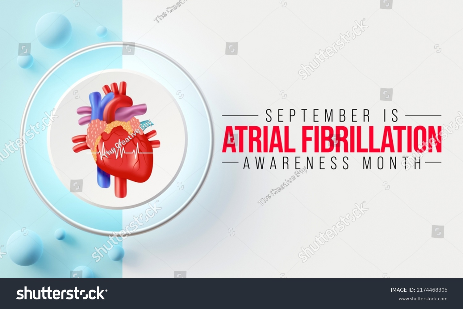 Atrial Fibrillation Afib Awareness Month Observed Stock Illustration