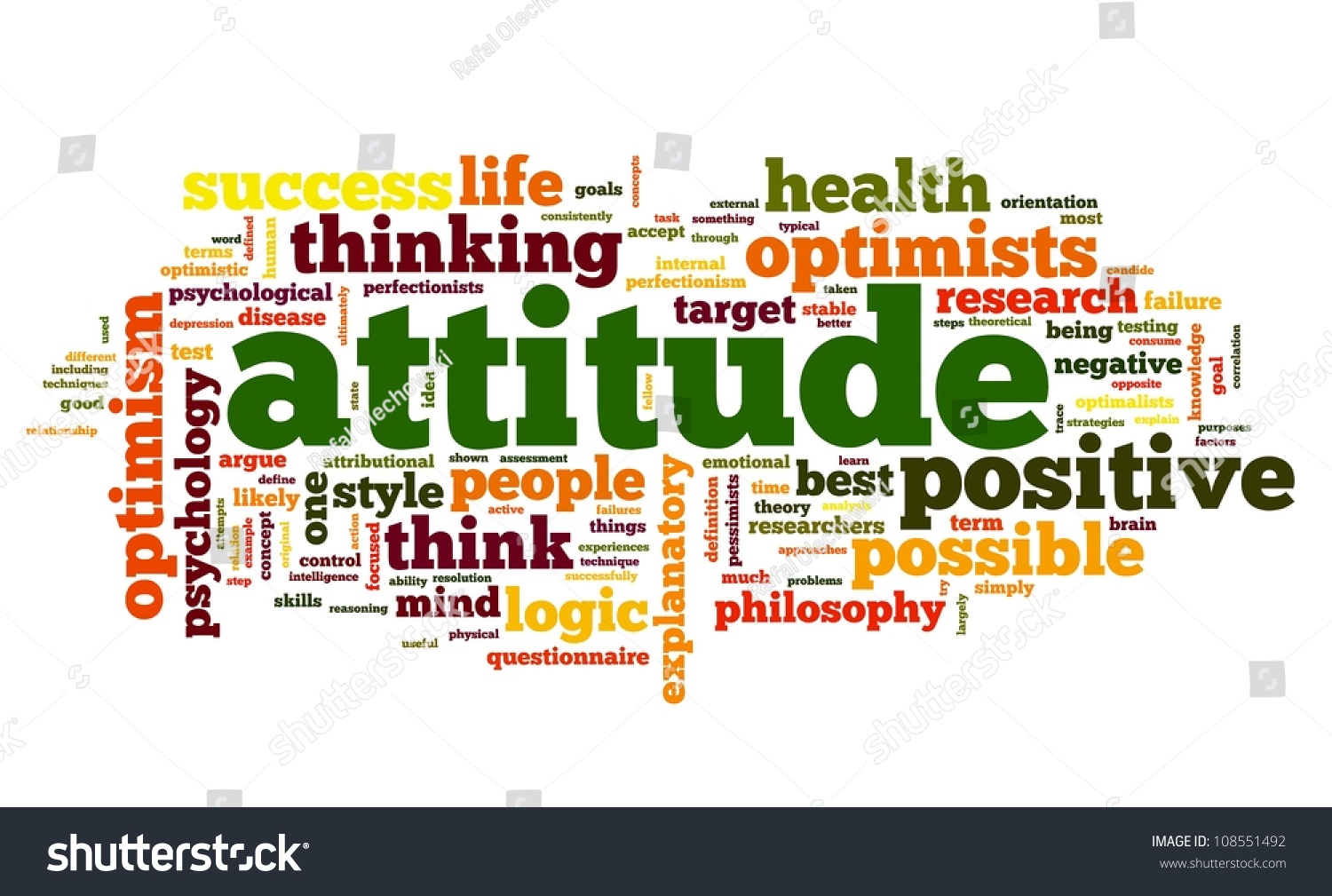 Attitude Concept In Word Tag Cloud On White Background Stock Photo ...